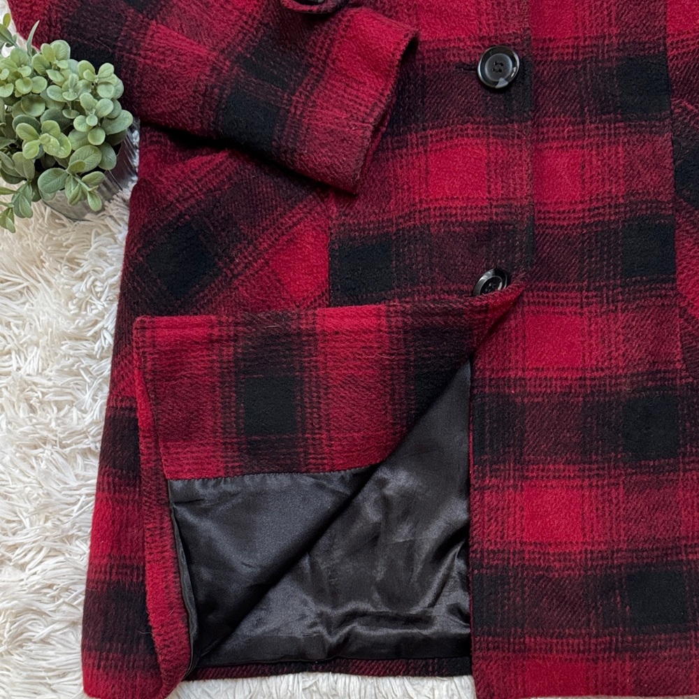 ๐2X HP๐ Weatherproof Plaid Peacoat ๐ Red & Black - Picture 12 of 16